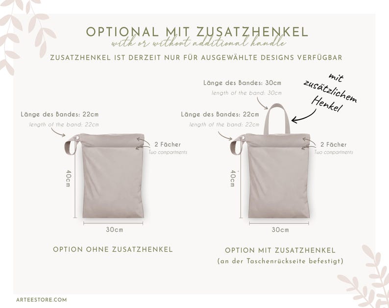Personalized wet bag/daycare wet bag, waterproof for spare clothes, ideal as a gift for birth, birthday, water-repellent with name image 9