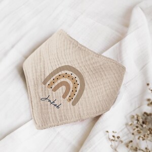 Nombre bufandas bufandas de cuello personalizables hechas de muselina bebé y niño bufandas triangulares paños de eructo algodón babero gasa, imagen, regalo