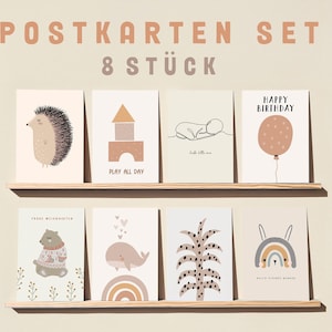 Postkarten Set 8 Stück individuell zusammenstellbar zur Geburt, zum Geburtstag, Weihnachten, Feiertage, Kitastart und mehr