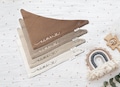 Set of 4 personalizable muslin baby and toddler scarves triangular scarves burp cloths cotton bibs gauze, gift product logo