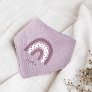 Nombre bufandas bufandas de cuello personalizables hechas de muselina bebé y niño bufandas triangulares paños de eructo algodón babero gasa, imagen, regalo