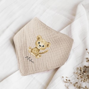 Nombre bufandas bufandas de cuello personalizables hechas de muselina bebé y niño bufandas triangulares paños de eructo algodón babero gasa, imagen, regalo