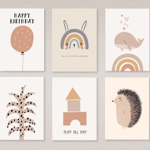 Postkarte zur Geburt, zum Geburtstag, Weihnachten, Feiertage, Kitastart und mehr Bild 3
