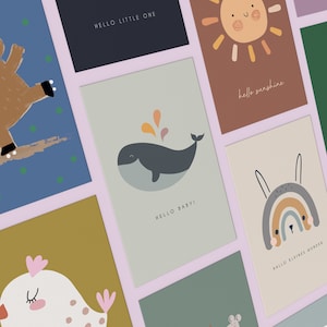 Postkarte zur Geburt, zum Geburtstag, Weihnachten, Feiertage, Kitastart und mehr