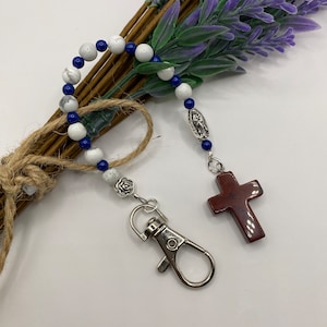 Manini (small) One Decade Our Lady of Guadalupe rosary keychain |catholic rosary, catholic gifts, car rosary, catholic keychain|