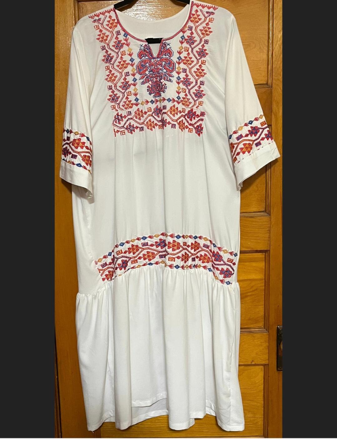 Egyptian Traditional Dress Galabeya Dress With Embroidery Etsy