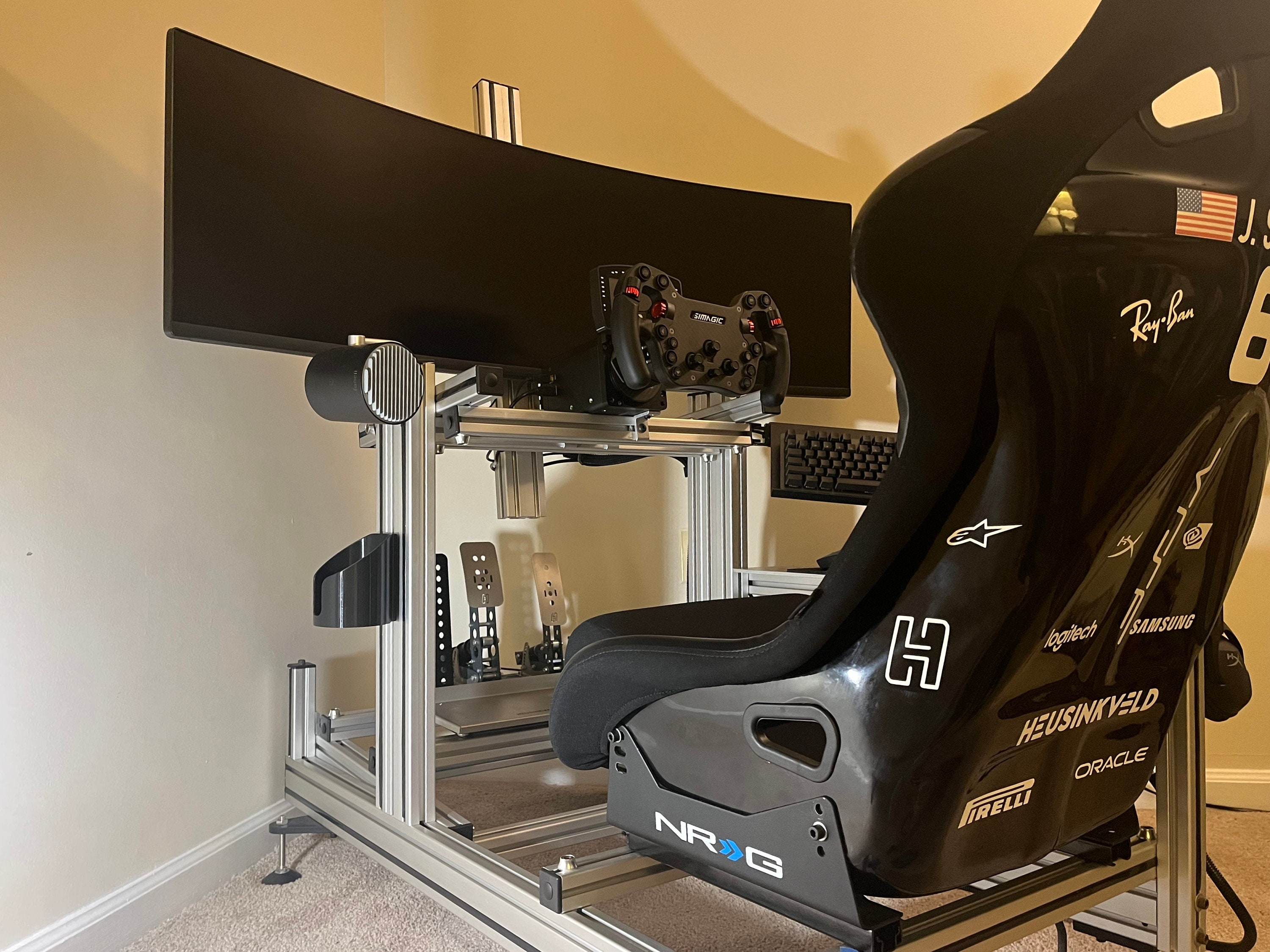 Cup Holder for Sim Racing Aluminum Extrusion 8020 Rig Etsy