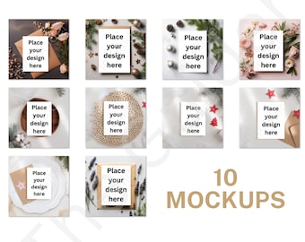 Christmas Card Mockup Bundle: Festive 5x7 Card (Digital Mockups)