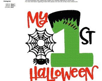 My First Halloween Embroidery Machine Design PES HUS JEF Exp Dst Xxx Vp3