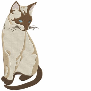 SIAMESE CAT Embroidery Machine Design PES Hus Dst Jef Exp Vp3 Xxx