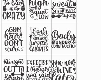 Gym Fitness Quotes Embroidery Machine Design PES JEF HUS Dst Exp Vp3 Xxx