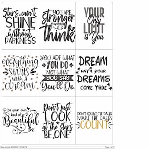 MOTIVATIONAL QUOTES Embroidery Machine Design PES Jef Hus Dst Exp Vp3 Xxx