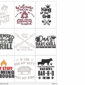 GRILL BB-Q QUOTES Embroidery Machine Design Pes Jef Hus Dst Exp Vp3 Xxx