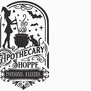 HALLOWEEN APOTHECARY SHOPPE  Embroidery Machine Design Pes Hus Dst Jef Exp Vp3 Xxx