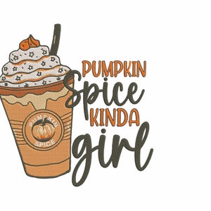 FALL COFFEE PUMPKIN Spice Embroidery Machine Design Pes Hus Dst Jef Exp Vp3 Xxx