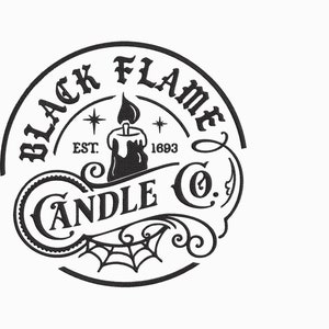 Halloween BLACK FLAME CANDLE Co Embroidery Machine Design Pes Hus Jef Exp Dst Xxx Vp3