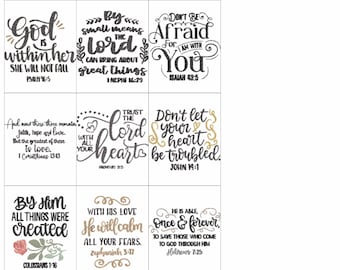 Bible Verse Scripture Collection 02 Embroidery Machine Design PES JEF HUS Dst Exp Vp3 Xxx