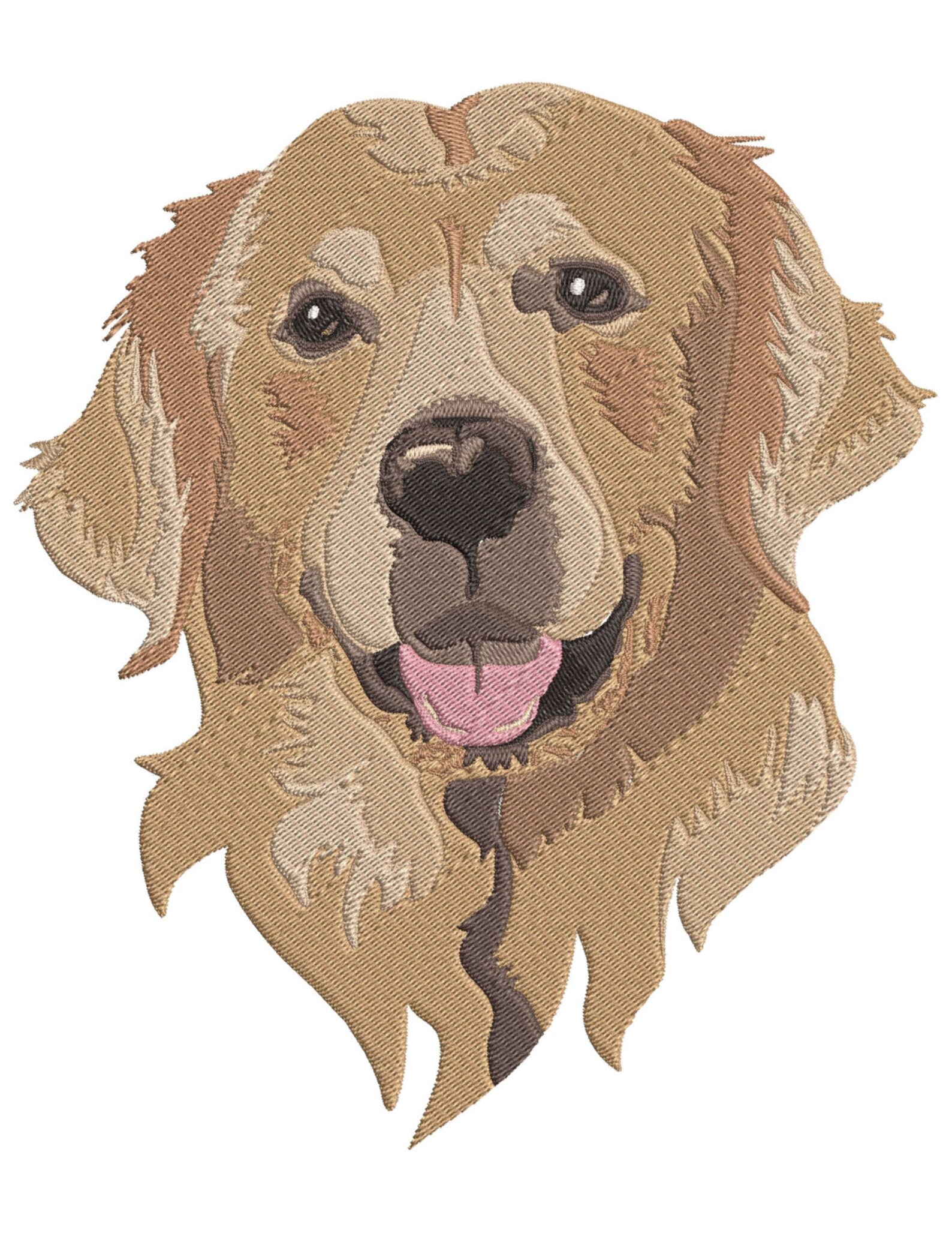 Golden Retriever Dog Embroidery Machine Design PES HUS DST Jef Exp Vp3 ...