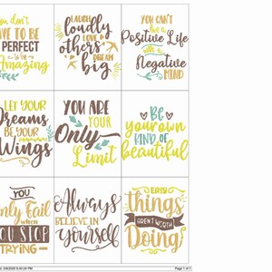 MOTIVATIONAL QUOTES 02 Embroidery Machine Design PES Jef Hus Dst Exp Vp3 Xxx