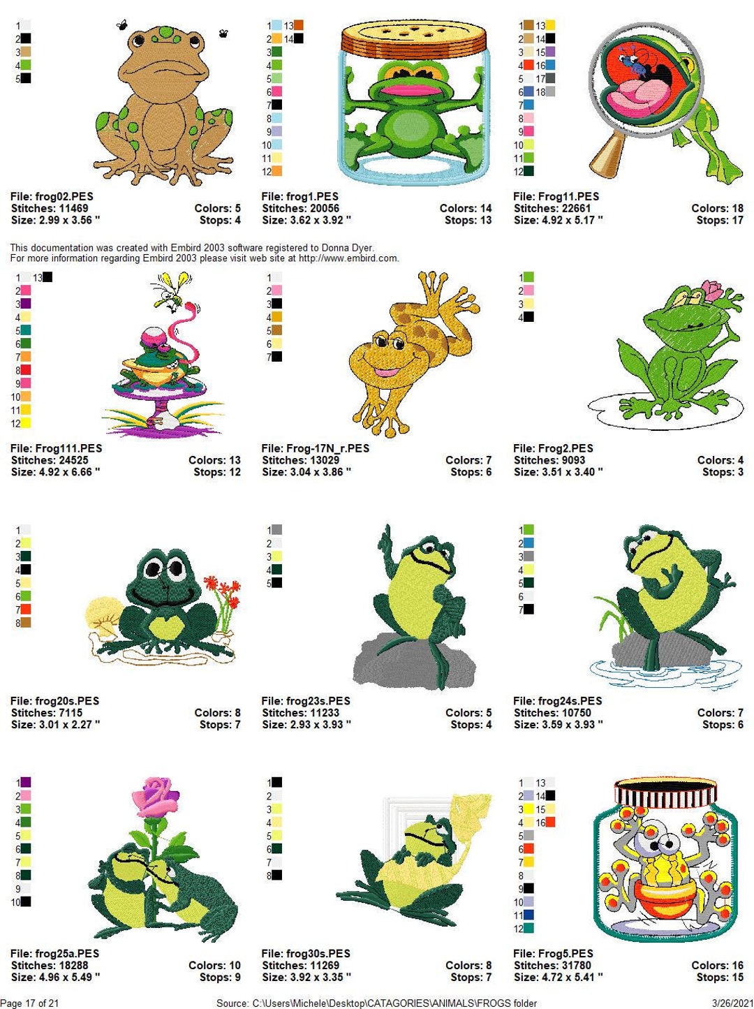 Sewing Machine Frog Collection Over 250 Frogs Embroidery Machine Design PES - Etsy