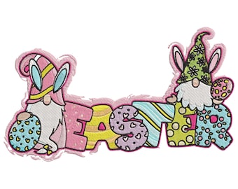 Easter Gnomes Embroidery Machine Design