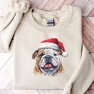 Niedliches Englische Bulldogge Weihnachten Sweatshirt | Bulldogge Pullover | Bulldogge Weihnachtsgeschenk | Englische Bulldogge Mama Geschenk | Bulldogge Geschenk