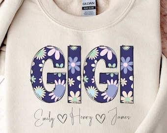 Personalized Gigi Sweatshirt | Custom Gigi Sweatshirt | Gigi Gifts | Gigi With Grandkids Names Sweater | Mother's Day Gift | Grandma Gifts