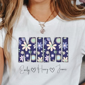 Personalized Mimi Shirt With Grandkids Names | Gift For Mimi | Custom Grandma Shirt | Custom Mimi Shirt | Mothers Day Gift | Mimi Tee