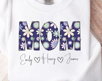 Personalized Mom Sweater | Custom Mom Sweatshirt | Mama Shirt | Mothers Day Gift | Mama T-Shirt | Cute Mom Gifts | Personalized Gift For Mom