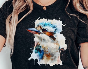 Kookaburra Vibrant Color Shirt | Kingfisher Tshirt | Australian Wildlife Shirt | Birdwatching Tee | Bird T-Shirt | Dacelo Graphic T Shirt