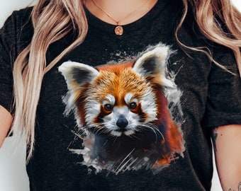 Red Panda Vibrant Color Shirt | Red Panda Lover Gift | Red Panda Tshirt | Animal Lover Gift | Cute Red Panda T-Shirt | Kawaii Red Panda Tee