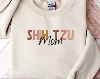 Sudadera para mamá Shih Tzu / Suéter para mamá Shih Tzu / Suéter con cuello redondo para mamá de perro / Regalos para mamá Shih Tzu / Amante de Shih Tzu / Regalo para amante de perros / Regalo para mamá de perro