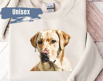Cute Labrador Retriever Sweatshirt | Labrador Mom Sweater | Yellow Lab Sweatshirt | Lab Mom Crewneck | Dog Mom Sweatshirt | Lab Owner Shirt