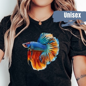 Betta Fish Vibrant Color Shirt | Fish Shirt | Siamese Fighting Fish | Fish T-Shirt | Aquarium Shirt | Pet Fish Lover | Beta Fish Lovers Gift