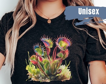 Venus Flytrap Vibrant Color Shirt | Venus Flytrap Shirt | Plant Mom T Shirt | Venus Flytrap Tee | Venus Fly Trap | Carnivorous Plant T-Shirt