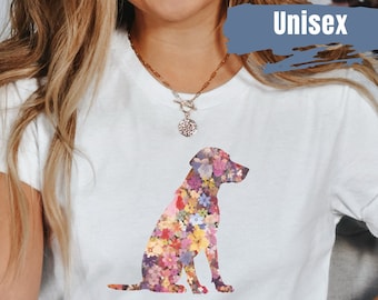 Camiseta fofa de flor de Labrador Retriever | Camiseta de mãe de cachorro | Camiseta de Labrador Retriever | Presente de mãe de cachorro | Camiseta de mãe de laboratório | Camiseta de mãe de Labrador