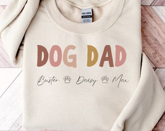 Felpa personalizzata per papà cane / Maglione per papà cane / Girocollo personalizzato per papà cane / Felpa per amanti dei cani / Felpa personalizzata per papà cane