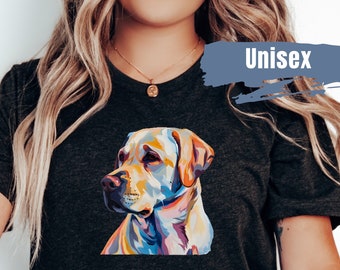 Cute Labrador Retriever Vibrant Color Shirt | Dog Lover Gift | Labrador Mom T Shirt | Chocolate Lab | Dog Mom T-Shirt | Yellow Lab | Pet Tee