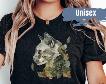 Cute Kitten Floral Shirt | Cat Lover Gift | Cute Kitten T Shirt | Gift For Cat Mom Cat Dad | Cat Shirt | Cat T-Shirt | Women Cat Lover Tee