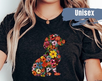 Cute Dachshund Flower Shirt | Floral Dachshund TShirt | Dog Lover Shirt | Dog Mom T Shirt | Dachshund Mama Floral Tee | Wiener Dog T-Shirt