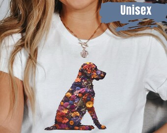 Camiseta fofa de flor de Labrador Retriever | Camiseta de mãe de cachorro | Camiseta de Labrador Retriever | Presente de mãe de cachorro | Camiseta de mãe de laboratório | Camiseta de mãe de Labrador