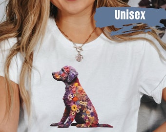 Camiseta fofa de flor de Labrador Retriever | Camiseta de mãe de cachorro | Camiseta de Labrador Retriever | Presente de mãe de cachorro | Camiseta de mãe de laboratório | Camiseta de mãe de Labrador