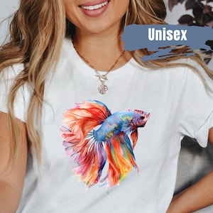 Betta Fish Vibrant Color Shirt | Fish Shirt | Siamese Fighting Fish | Fish T-Shirt | Aquarium Shirt | Pet Fish Lover | Beta Fish Lovers Gift