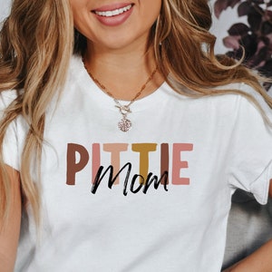Niedliches Pittie Mom Shirt | Pitbull Mom Shirt | Pitbull Liebhaber T-Shirt | Hundeliebhaber T-Shirt | Hundemama | Geschenk für Pitbull Mom | Pitbull-Shirt | Fellmama