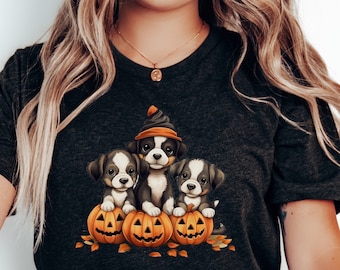 Pumpkin Dog Shirt | Puppy Pumpkin Shirt | Halloween tshirt | Fall Shirt | Spooky Season | Dog Lover Halloween Shirt | Autumn Shirt