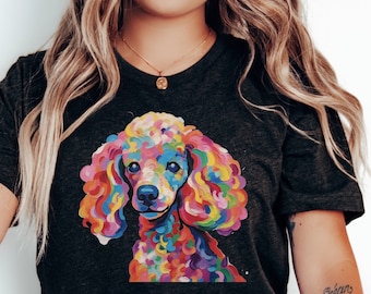 Aquarell Pudel Shirt | Pudel-Liebhaber | Pudel TShirt | Pudel Mama | Pudel T-Shirt | Hundeliebhaber Shirt | Geschenk für Pudel Mama | Hunde-Shirt