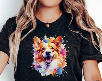 かわいいコーギー シャツ | コーギー愛好家シャツ | コーギー T シャツ | 犬の飼い主女性シャツ | コーギーママシャツ | 愛らしいコーギーシャツ | コーギーパパ T シャツ