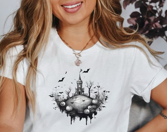 Halloween pumpa t-shirt | Spöksäsong t-shirt | Spökhus t-shirt | Halloween t-shirt | Pumpa t-shirt | Spökhus t-shirt | Hösttröjor