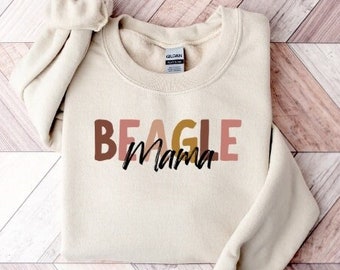 Beagle Mama-tröja | Beagle Mom-tröja | Hundmamma-tröja | Mors dag-present | Hundälskare-presenter | Beagle-presenter | Present till henne | Fur Mama