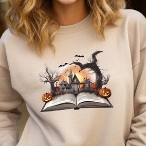 Halloween Book Lover Sweatshirt | Teacher Halloween Sweatshirt | Fall Crewneck | Librarian Halloween Sweatshirt | Gift For Book Lover
